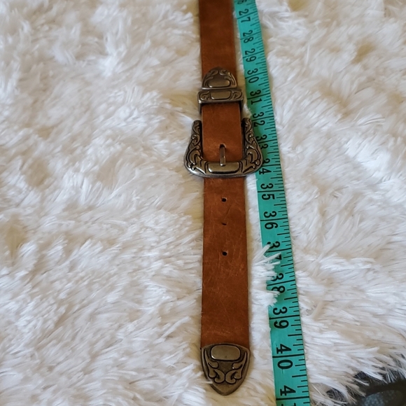 Double Buckle Adjustable Western Boho Style Belt Brown main image 8